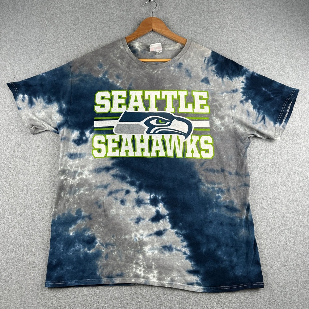 Seattle Seahawks T-Shirt Mens XL Blue NFL Football Tie-Dye NFL Team Apparel